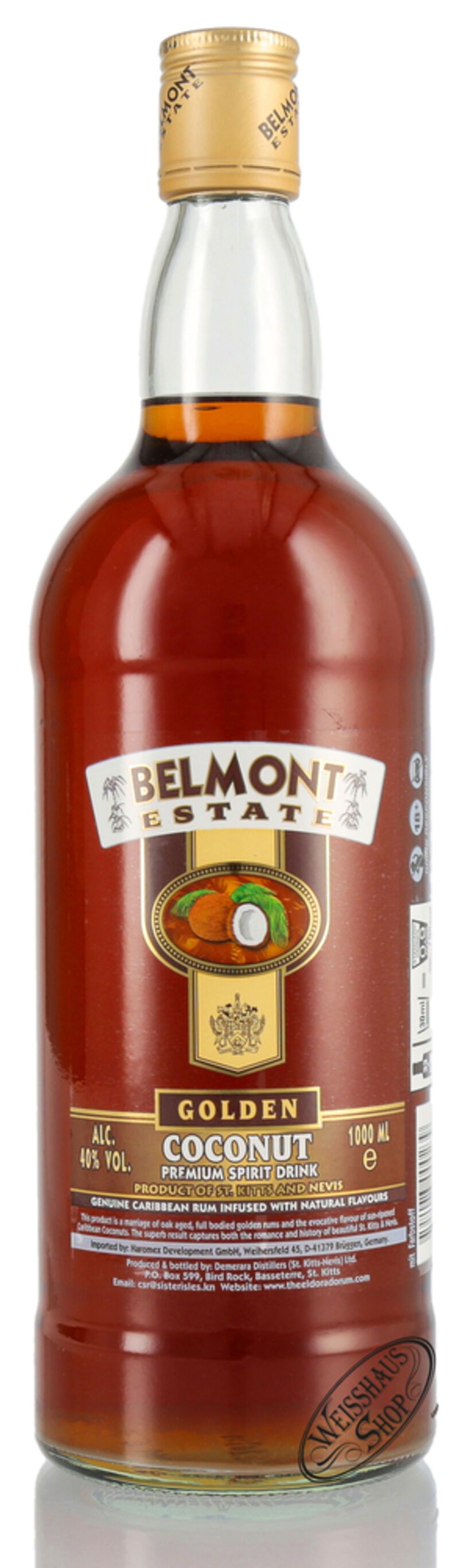 Belmont Estate Gold Coconut 40% vol. 1,0l