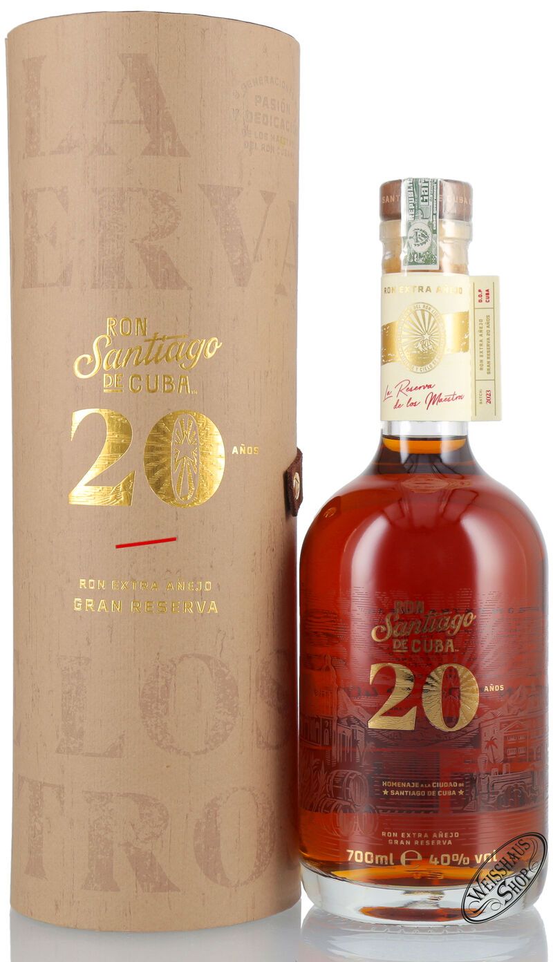 Santiago de Cuba Extra Anejo 20 YO Rum 40% vol. 0,70l