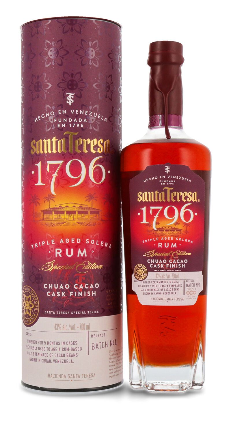 Santa Teresa 1796 Chuao Cacao Cask Finish 43% vol. 0,70l