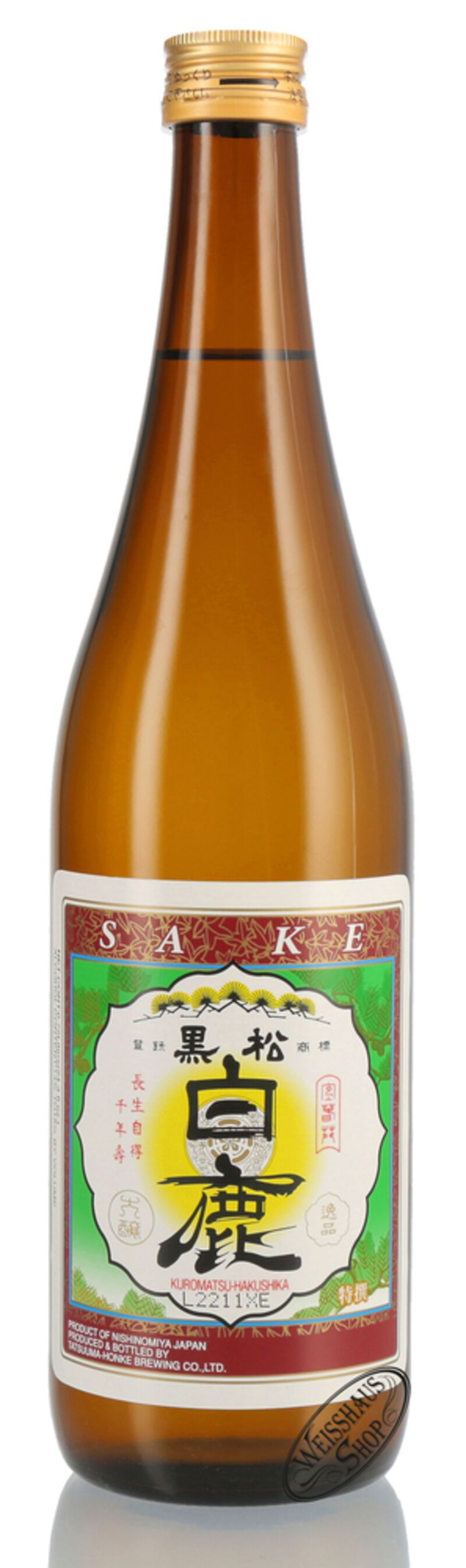 Hakushika Tokusen Junmai Sake 14% vol. 0,72l