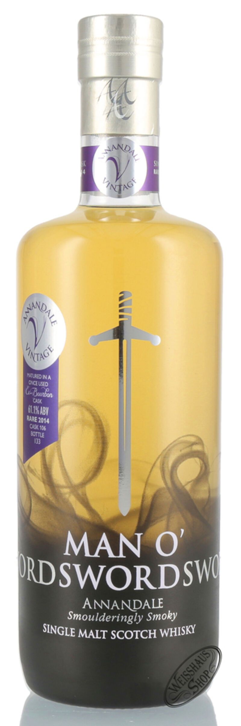 Annandale Man o' Sword Rare Vintage 2014 ex-Bourbon Whisky 61,1% vol. 0,70