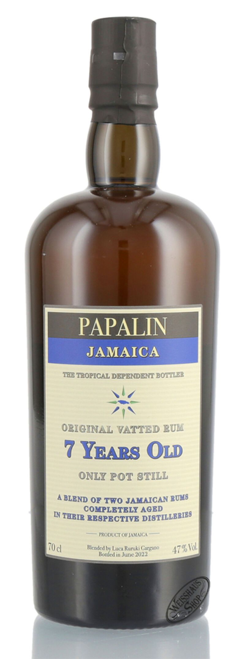 Papalin 7 YO Blended Jamaican Rum 47 vol. 0,70l Weisshaus Shop