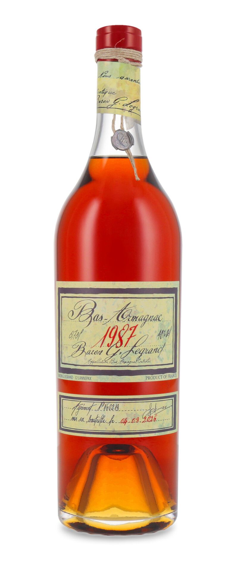 Lhéraud Baron Gaston Legrand 1987 Bas Armagnac 40% vol. 0,70l