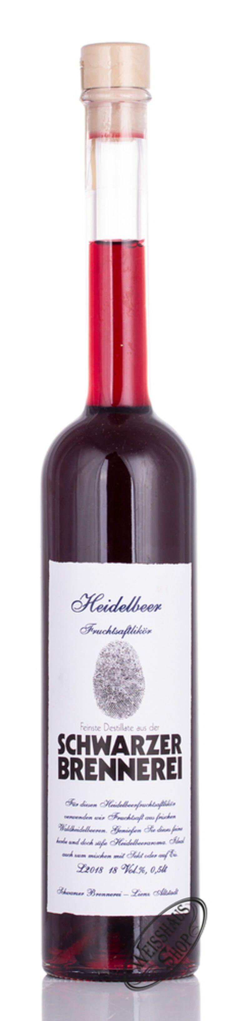 Schwarzer Heidelbeer Likör 18% vol. 0,50l Schwarzer Heidelbeer Likör 18% vol. 0,50l