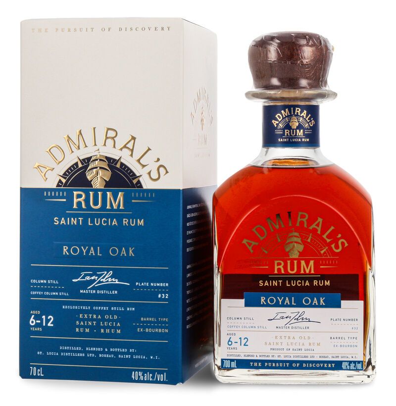 St. Lucia HMS Royal Oak Admiral Rodney Rum 40% vol. 0,70l