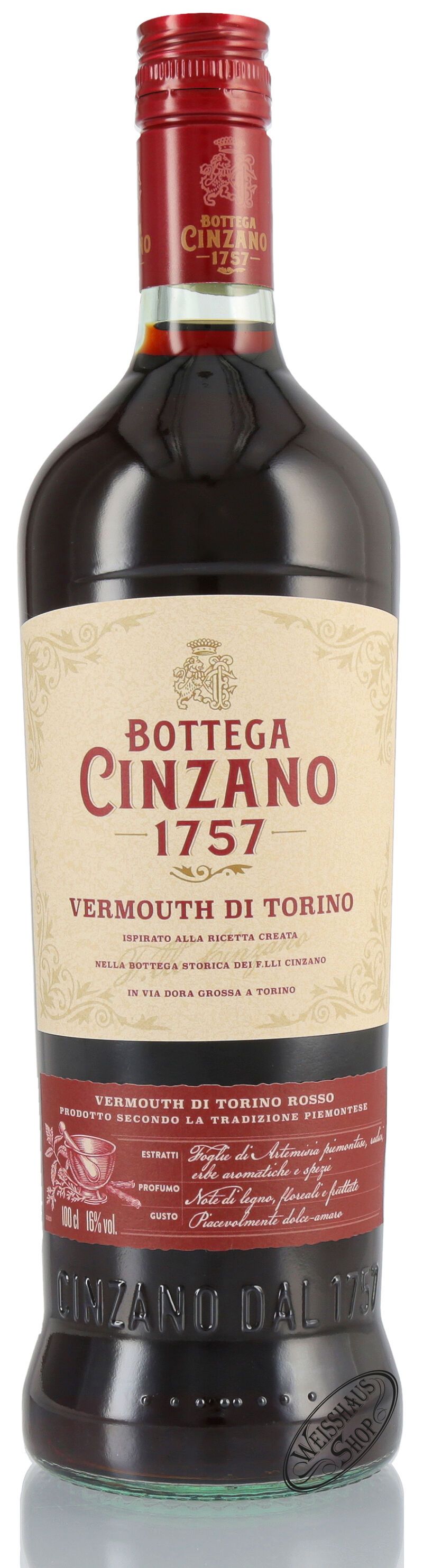 Cinzano Vermouth di Torino Rosso 1757 16% vol. 1,0l Cinzano Vermouth di Torino Rosso 1757 16% vol. 1,0l