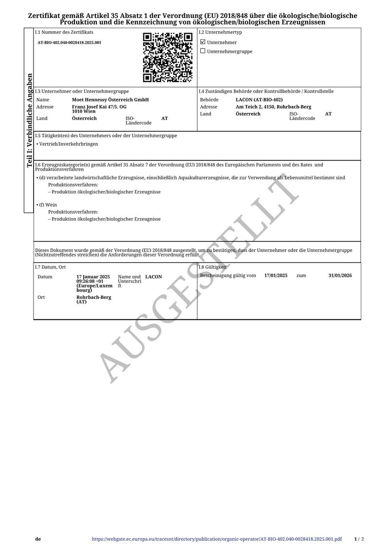 Belvedere Organic Vodka 40% vol. 1,75l Magnum Belvedere Organic Vodka 40% vol. 1,75l Magnum