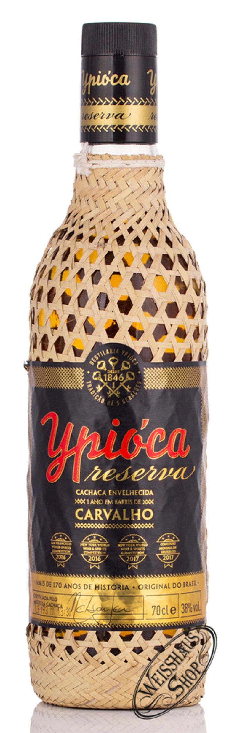 Ypióca Reserva Especial Cachaca Bastflasche 38% vol. 0,70l