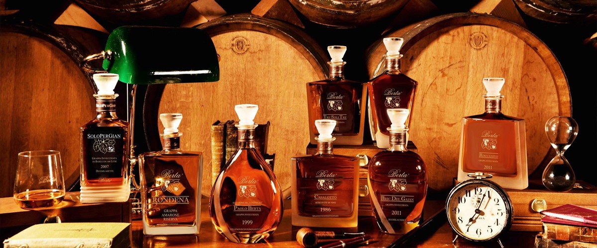 Berta Grappa Flaschen