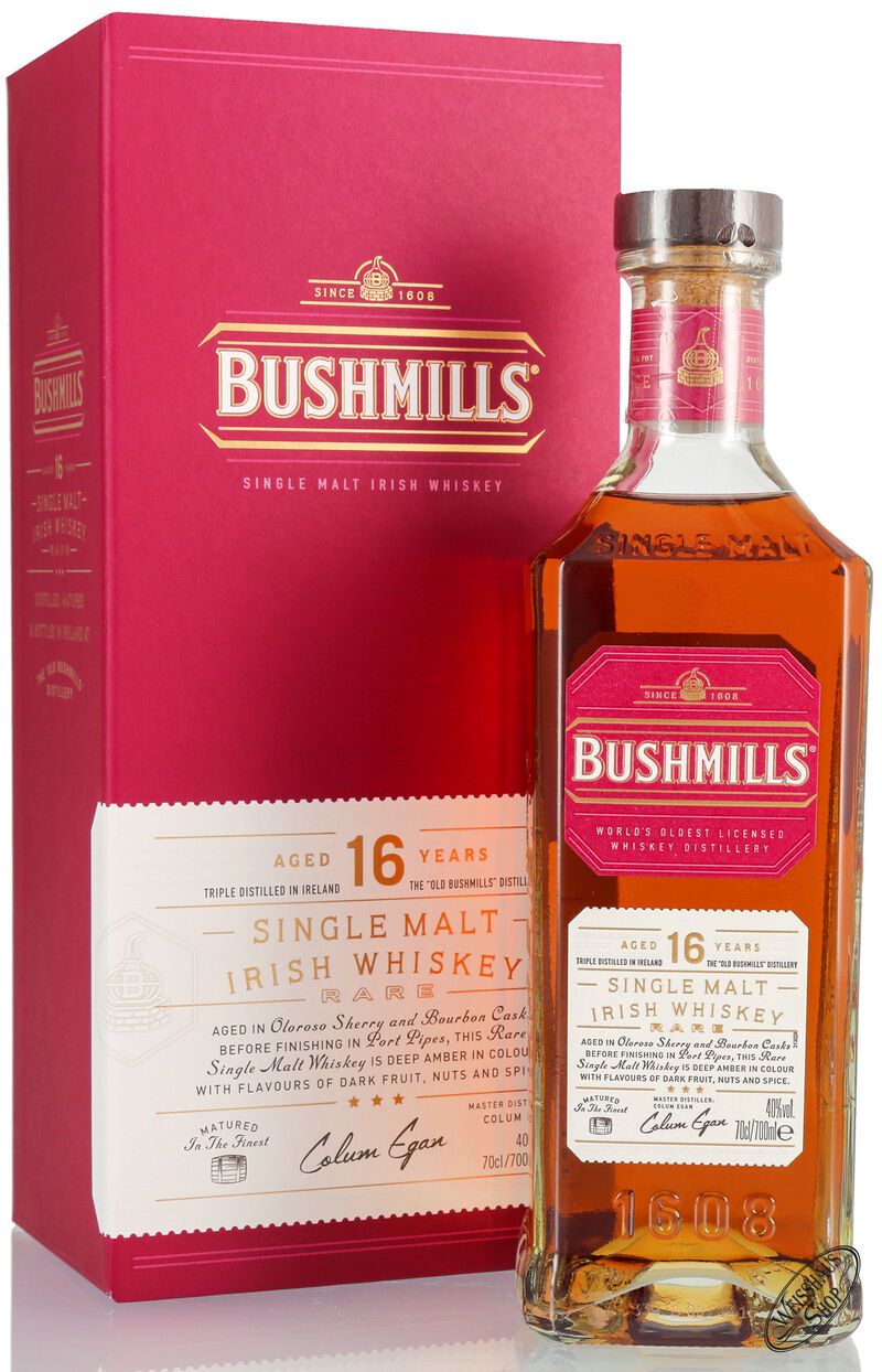 Bushmills 16 YO Single Malt Irish Whiskey 40% vol. 0,70l Bushmills 16 YO Single Malt Irish Whiskey 40% vol. 0,70l