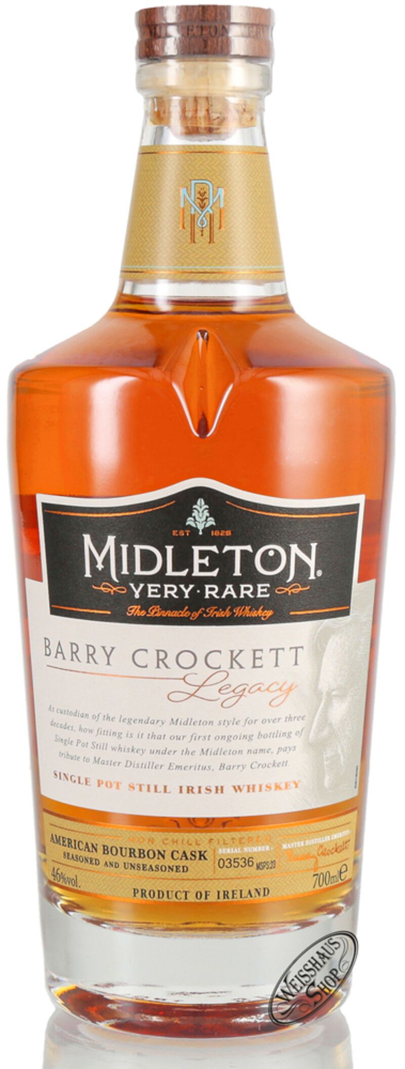 Midleton Barry Crocket Legacy Irish Whiskey 46% vol. 0,70l