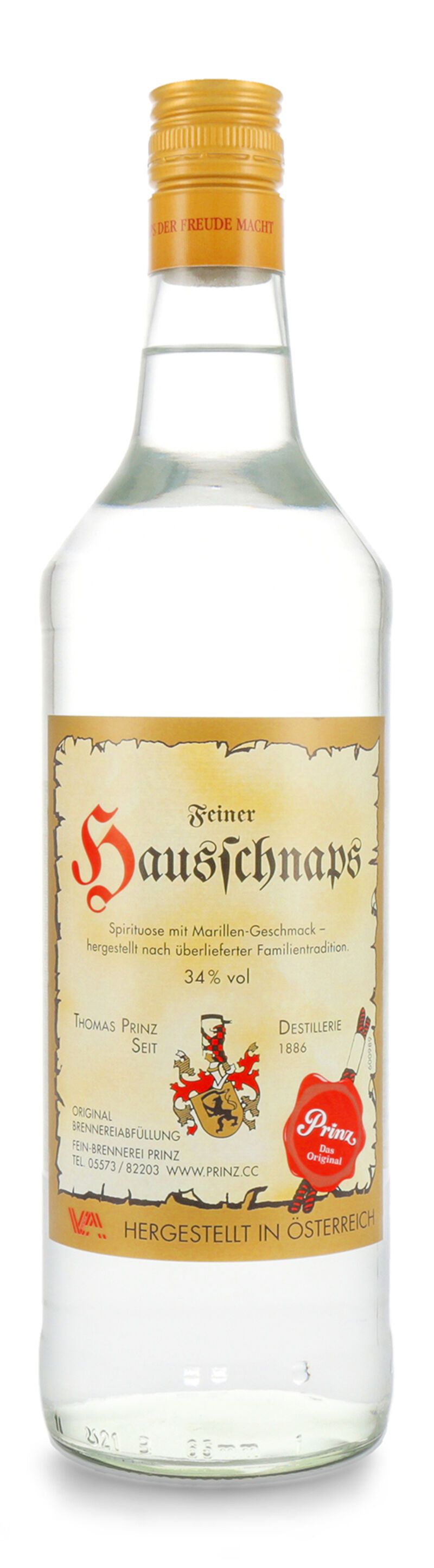 Prinz Hausschnaps Marille 34% vol. 1,0l