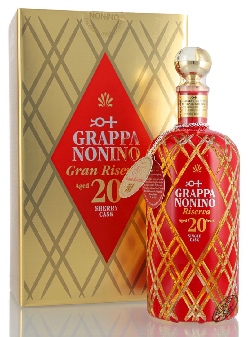 Nonino Grappa Riserva 20 Jahre Barrique 43% vol. 0,70l Nonino Grappa Riserva 20 Jahre Barrique 43% vol. 0,70l