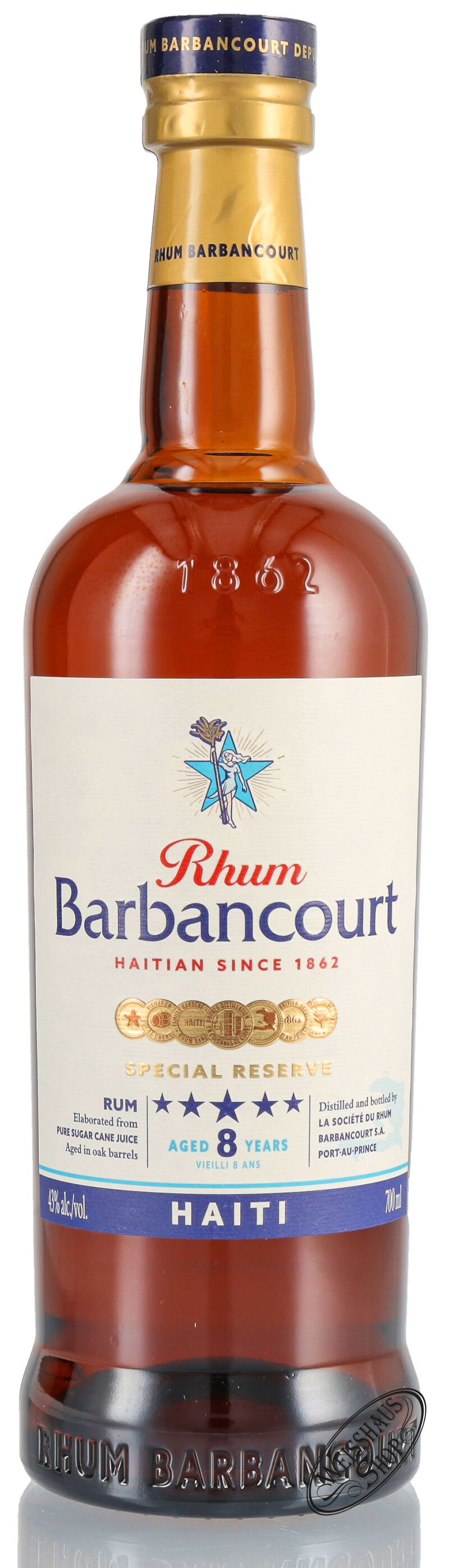 Barbancourt 8 YO Rhum 43% vol. 0,70l Barbancourt 8 YO Rhum 43% vol. 0,70l