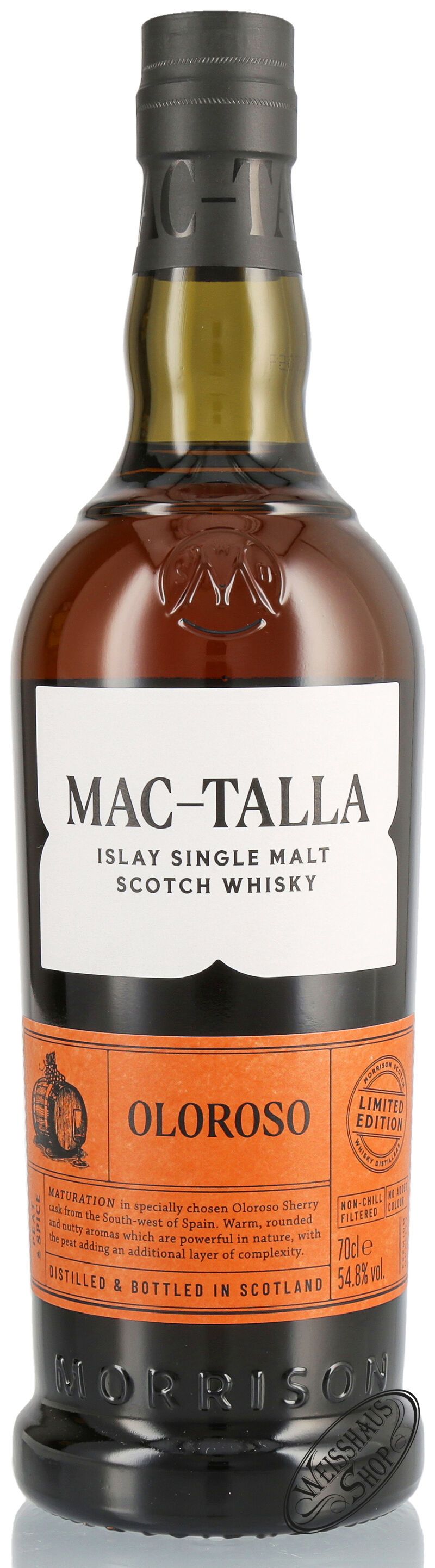 Mac-Talla Oloroso Islay Single Malt Scotch Whisky 54,8% vol. 0,70l