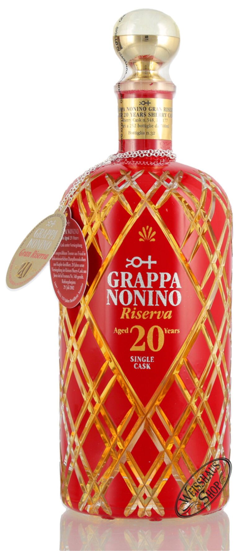 Nonino Grappa Riserva 20 Jahre Barrique 43% vol. 0,70l Nonino Grappa Riserva 20 Jahre Barrique 43% vol. 0,70l