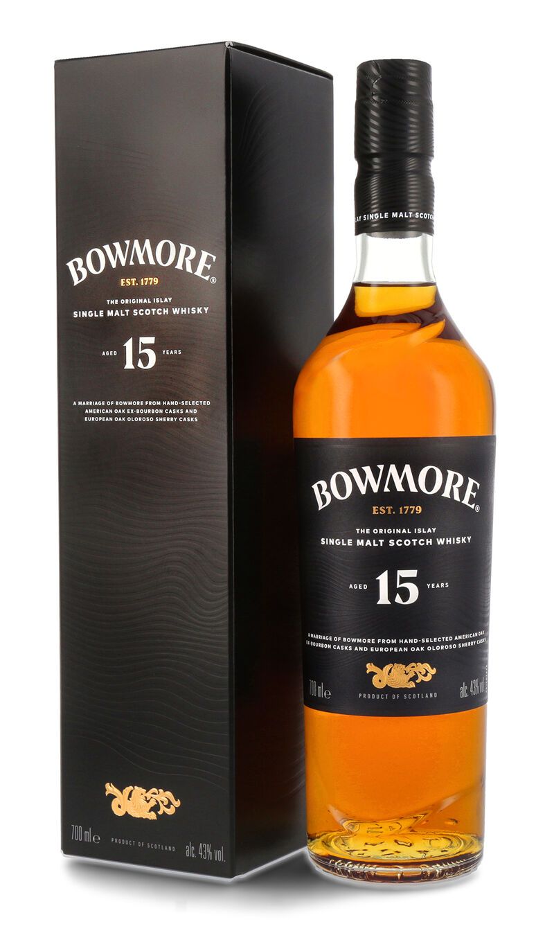 Bowmore 15 YO Islay Whisky 43% vol. 0,70l Bowmore 15 YO Islay Whisky 43% vol. 0,70l