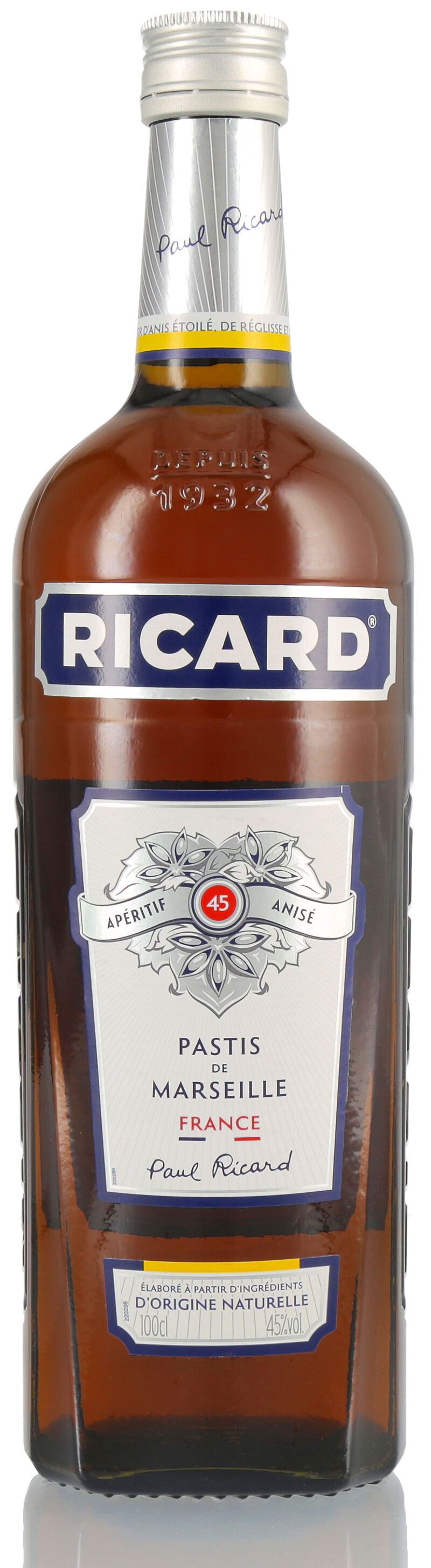 Ricard Pastis 45% vol. 1,0l