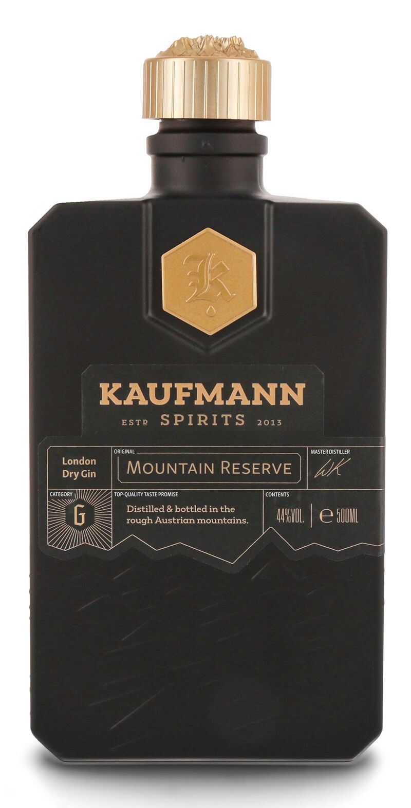 Kaufmann Spirits Mountain Gin Reserve 44% vol. 0,50l