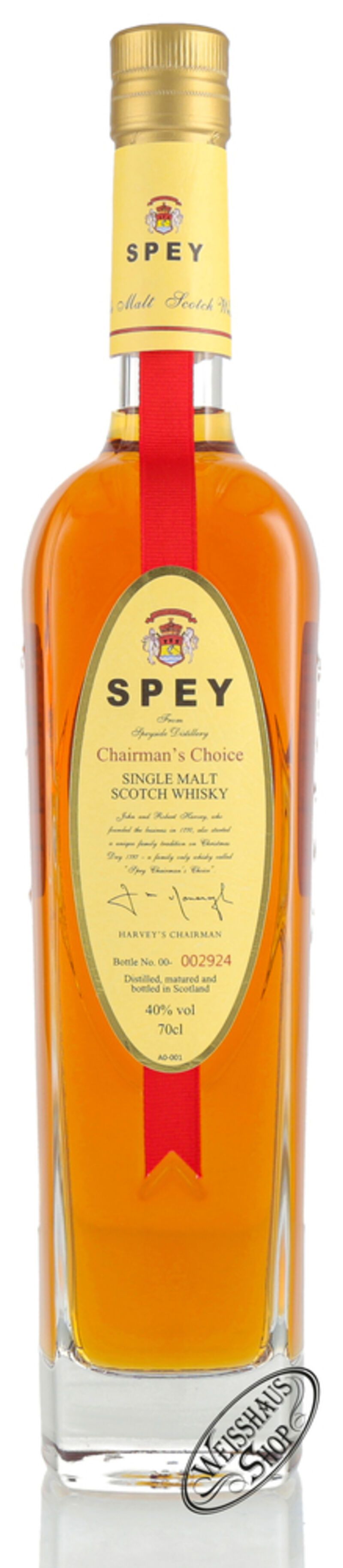 Spey Chairman's Choice Whisky 40% vol. 0,70l B-Ware