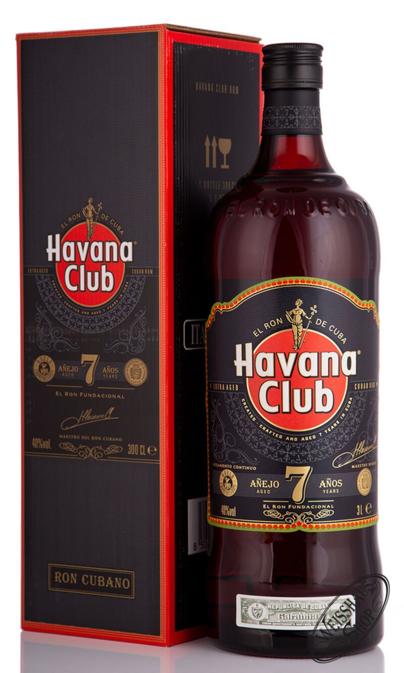 Havana Club Anejo 7 Anos Rum 40% vol. 3,0l Doppelmagnum Havana Club Anejo 7 Anos Rum 40% vol. 3,0l Doppelmagnum
