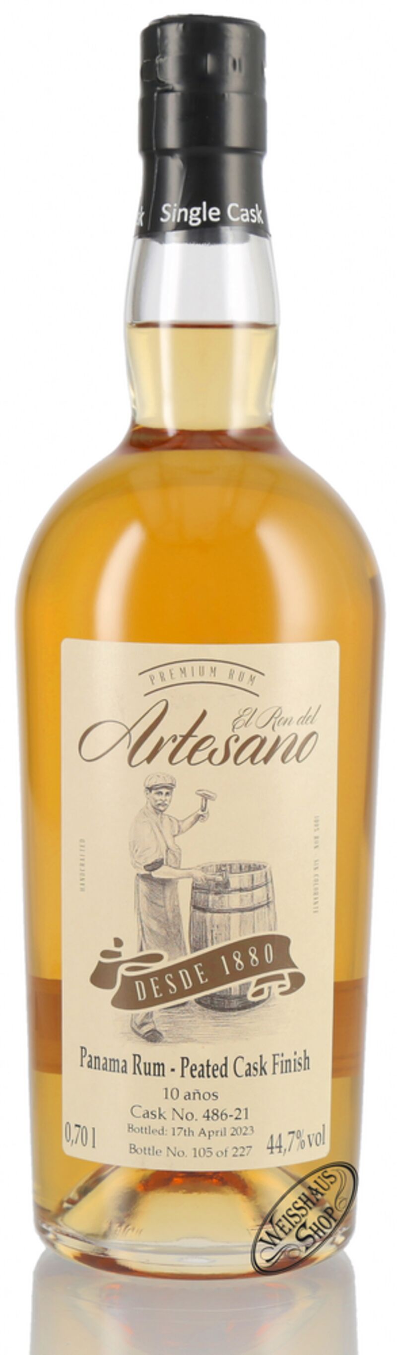 El Ron del Artesano 10 YO Peated Cask Finish 44,7% vol. 0,70l El Ron del Artesano 10 YO Peated Cask Finish 44,7% vol. 0,70l