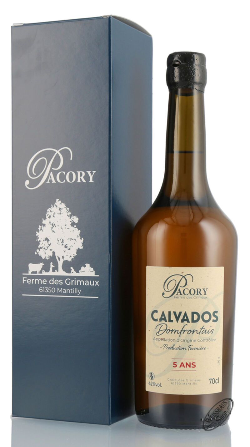 Pacory Domfrontais Calvados 5 ans 42% vol. 0,70l Pacory Domfrontais Calvados 5 ans 42% vol. 0,70l