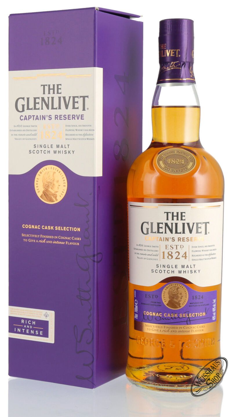 The Glenlivet Captain's Reserve Single Malt Scotch Whisky 40% vol. 0,70l The Glenlivet Captain's Reserve Single Malt Scotch Whisky 40% vol. 0,70l