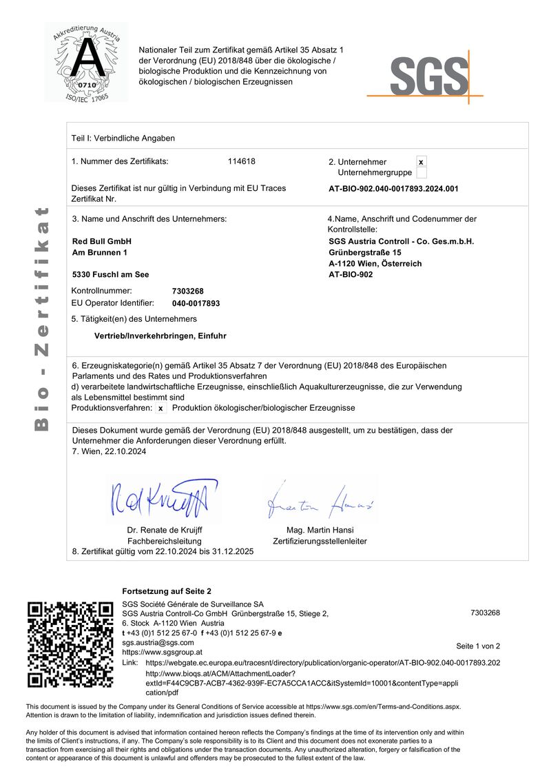 Organics by Red Bull Black Orange 0,25l