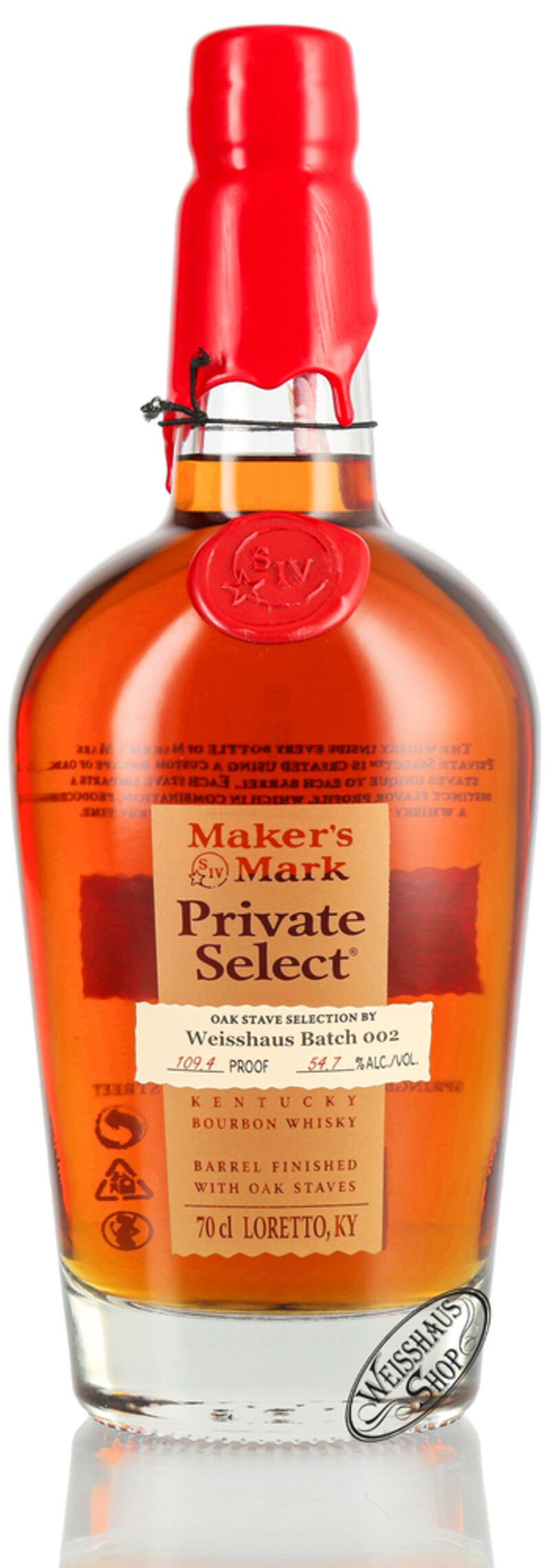 Maker's Mark Private Select Edition Weisshaus Batch 002 Bourbon Whisky 54,7% vol. 0,70l Maker's Mark Private Select Edition Weisshaus Batch 002 Bourbon Whisky 54,7% vol. 0,70l