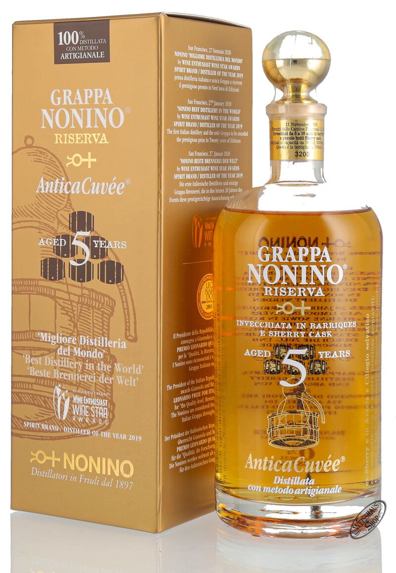 Nonino Grappa Riserva 5 YO AnticaCuvée 43% vol. 0,70l