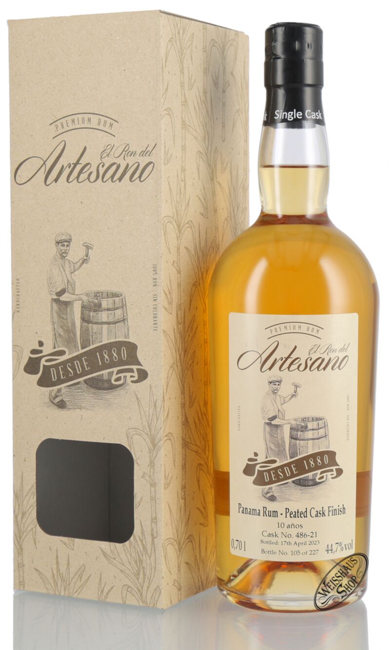El Ron del Artesano 10 YO Peated Cask Finish 44,7% vol. 0,70l El Ron del Artesano 10 YO Peated Cask Finish 44,7% vol. 0,70l