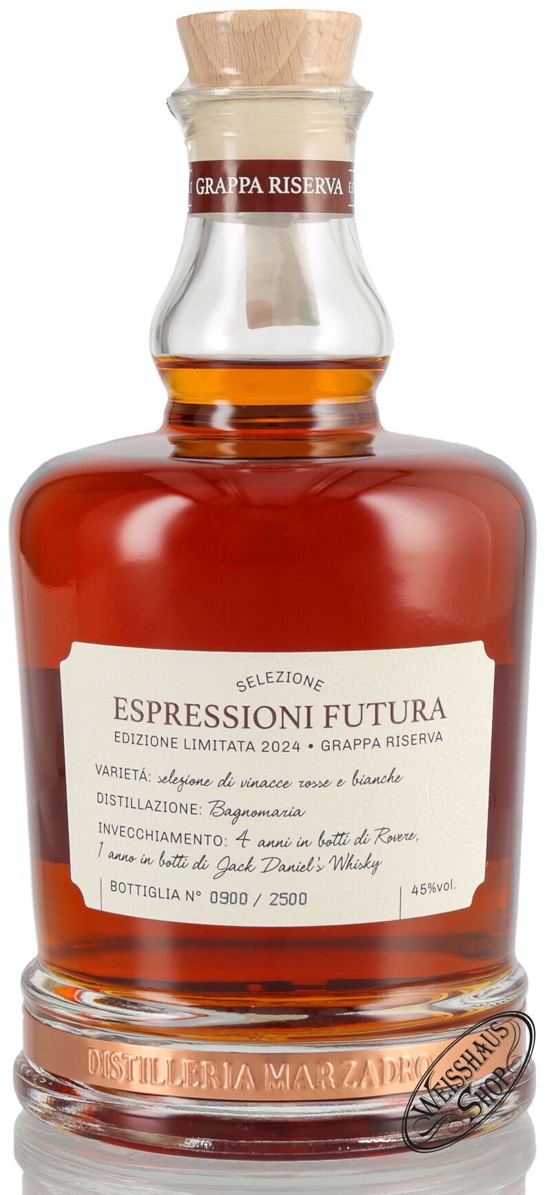 Marzadro Grappa Espressioni Futura 45% vol. 0,70l B-Ware