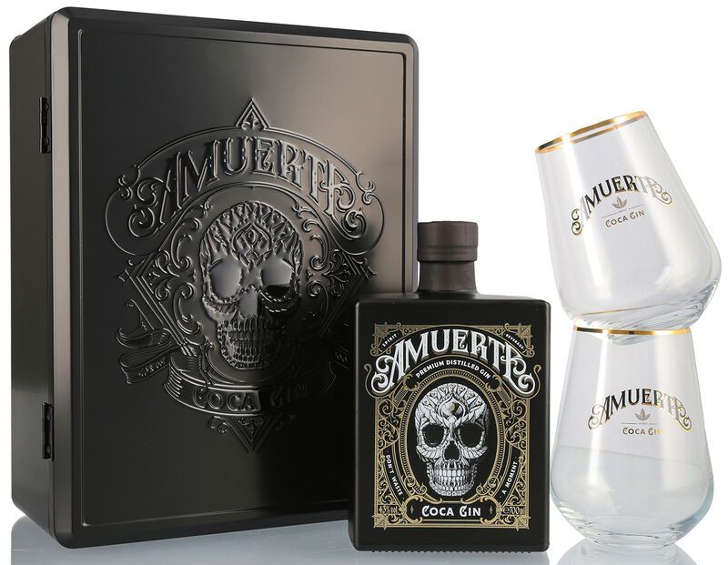 Amuerte Gin Black Edition Geschenk-Set 43% vol. 0,70l