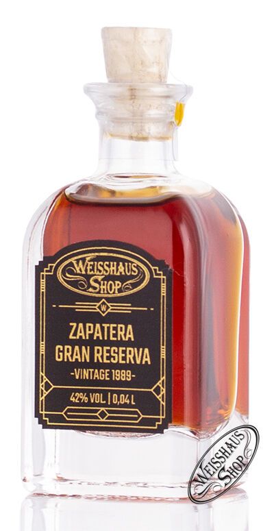 Zapatera Gran Reserva Vintage 1989 Rum 42% vol. 0,04l Weisshaus Sample Zapatera Gran Reserva Vintage 1989 Rum 42% vol. 0,04l Weisshaus Sample