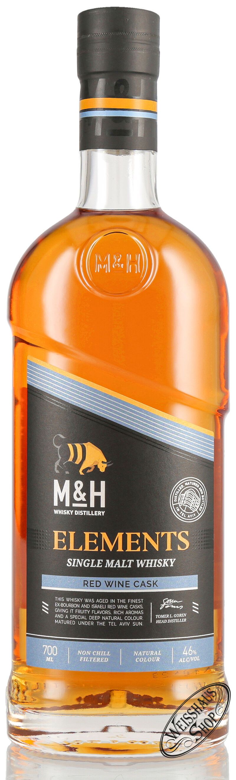 M&H Elements Red Wine Cask Whisky 46% vol. 0,70l