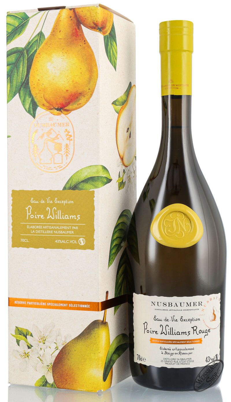 Nusbaumer Poire Williams Rouge Edelbrand 43% vol. 0,70l