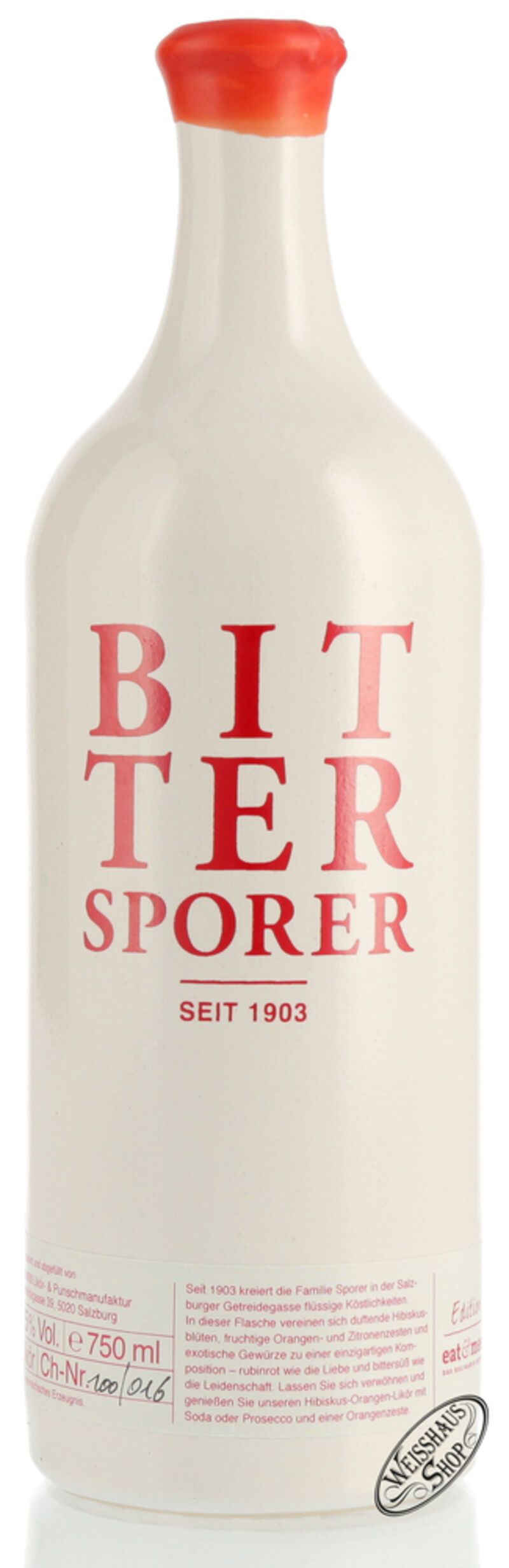 Sporer Bitter 25% vol. 0,75l Sporer Bitter 25% vol. 0,75l