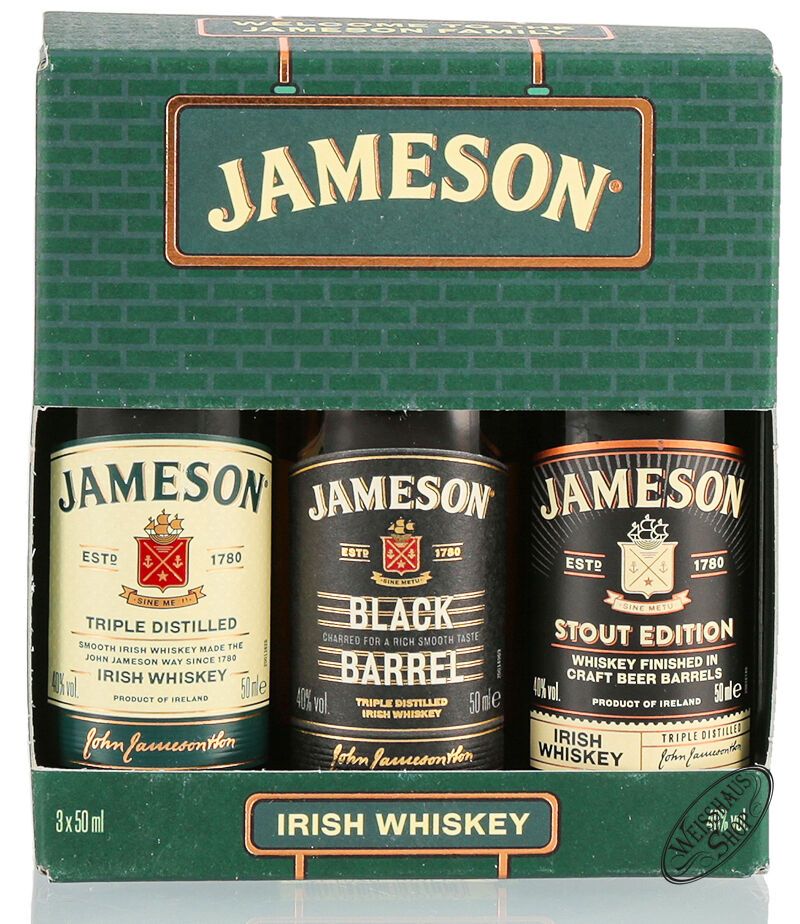 Jameson 3er Irish Whiskey Tasting Set 40% vol. 0,15l