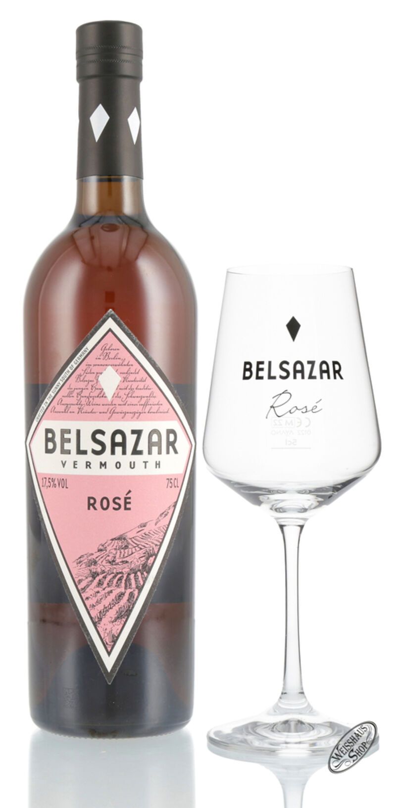 Belsazar Vermouth Rosé Geschenk-Set 17,5% vol. 0,75l
