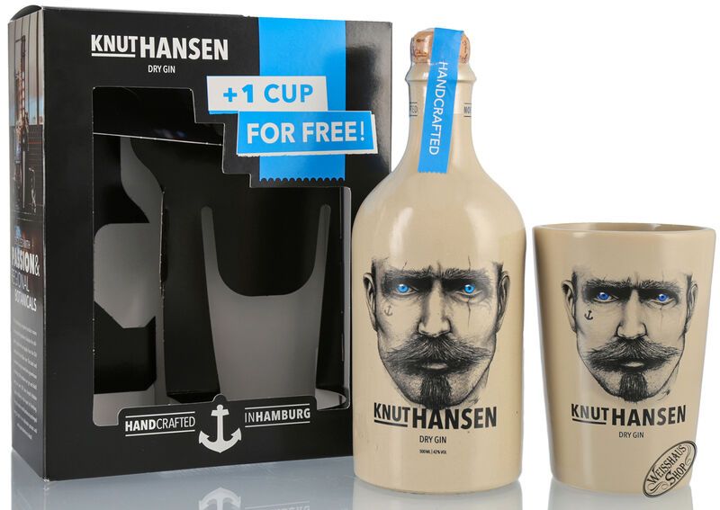 Knut Hansen Dry Gin Geschenk-Set 42% vol. 0,50l Knut Hansen Dry Gin Geschenk-Set 42% vol. 0,50l