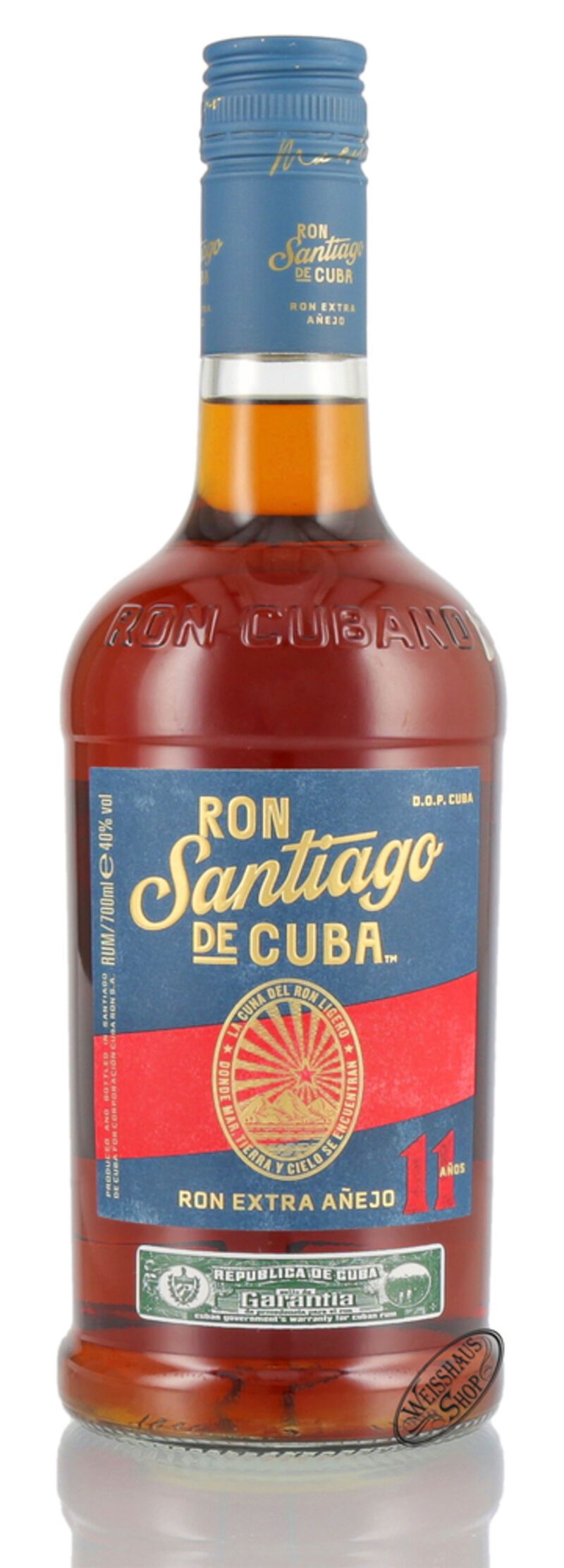 Santiago de Cuba Extra Anejo Superior 11 YO Rum 40% vol. 0,70l Santiago de Cuba Extra Anejo Superior 11 YO Rum 40% vol. 0,70l
