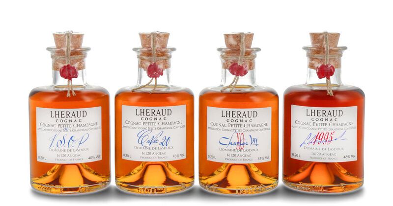 Lhéraud 4er Cognac Tasting Set 43,75% vol. 0,80l