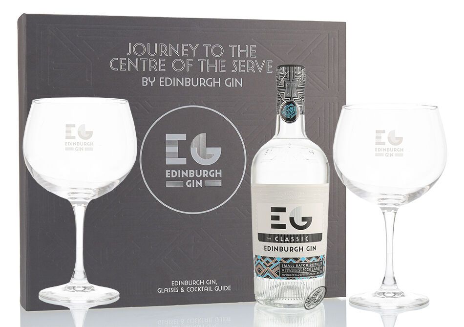 Edinburgh Classic Gin Geschenk-Set 43% vol. 0,70l