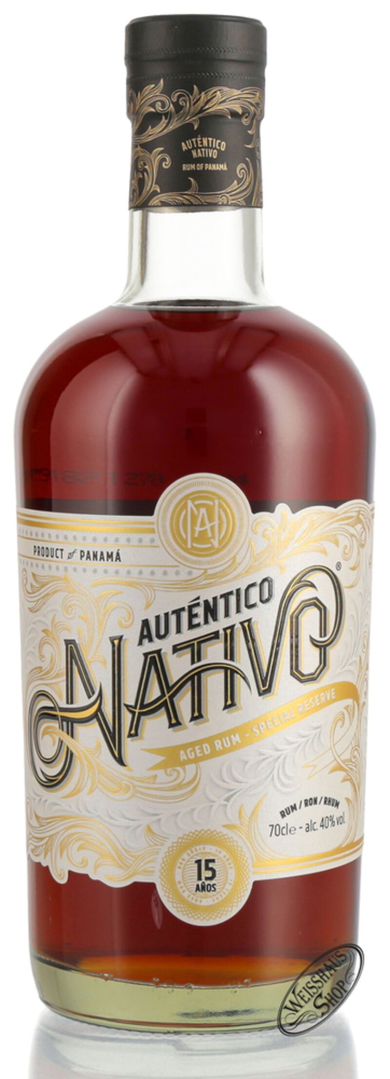 Autentico Nativo 15 YO Rum 40% vol. 0,70l