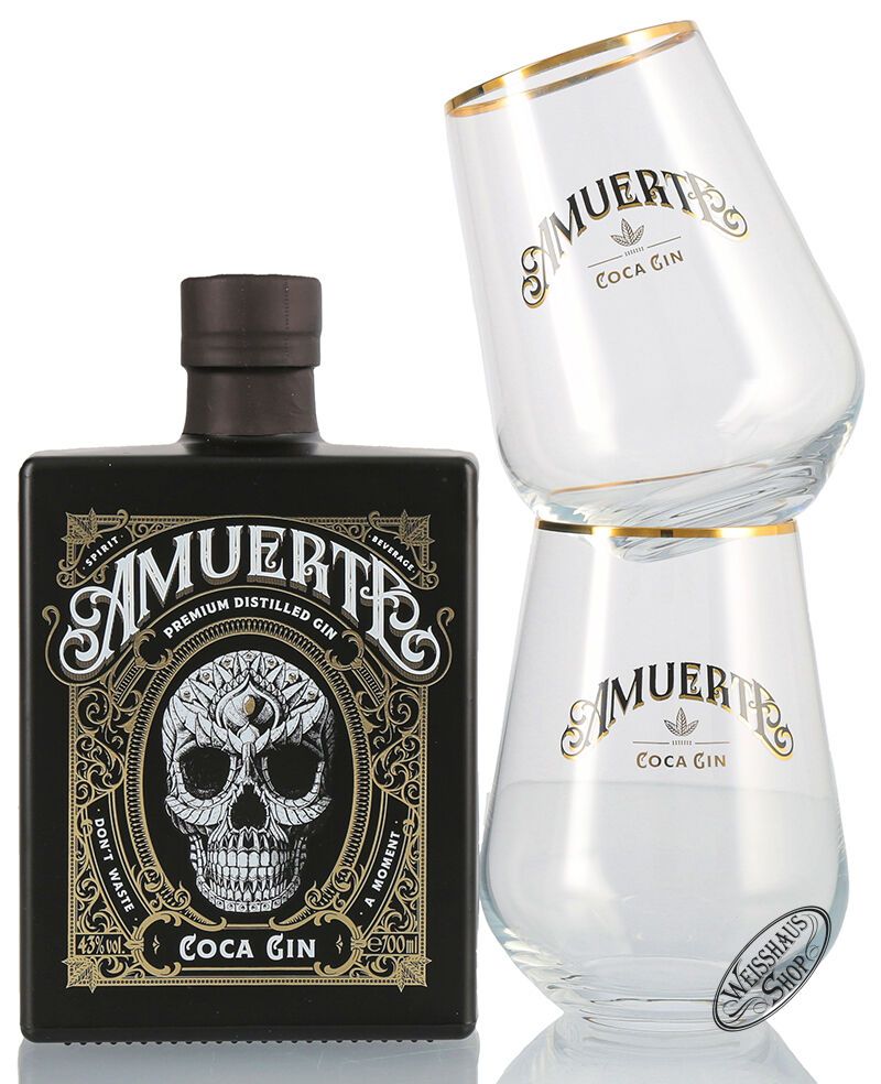 Amuerte Gin Black Edition Geschenk-Set 43% vol. 0,70l
