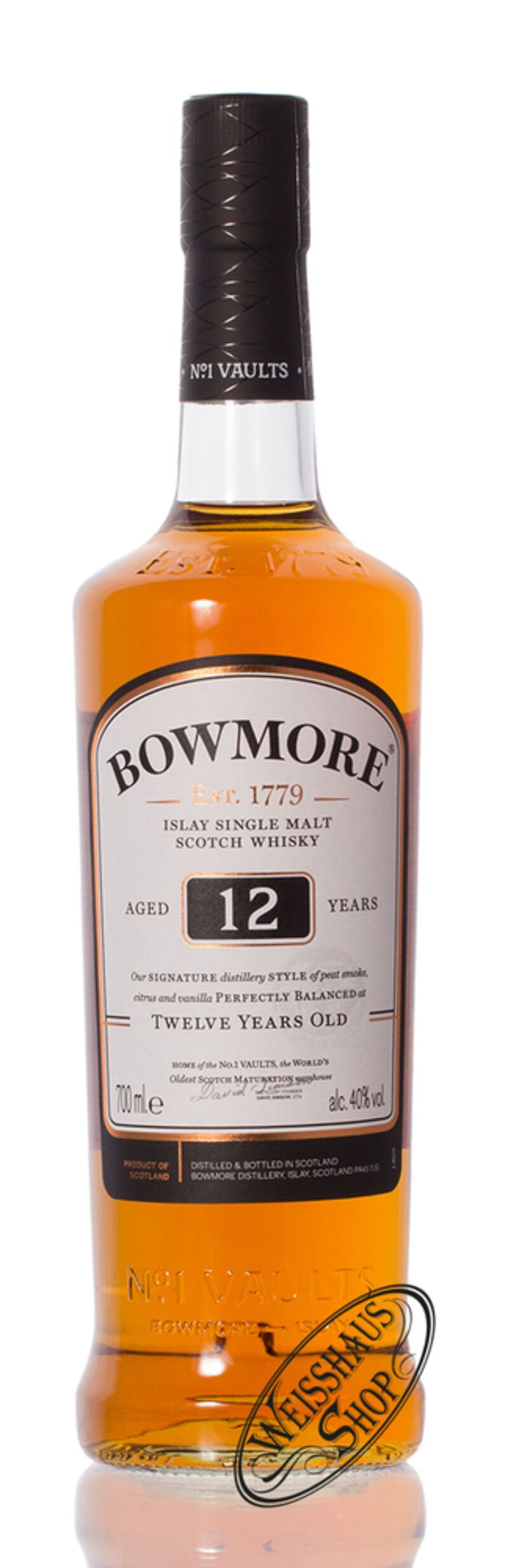Bowmore 12 YO Islay Single Malt Whisky 40% vol. 0,70l B-Ware