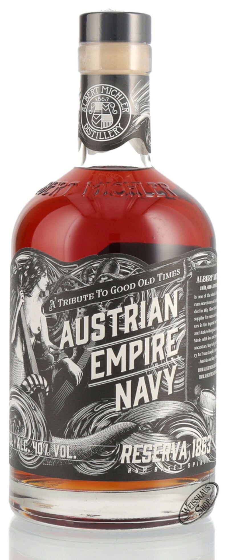 Austrian Empire Navy Reserva 1863 40% vol. 0,70l Austrian Empire Navy Reserva 1863 40% vol. 0,70l