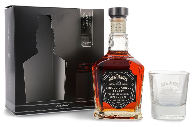Jack Daniel's Single Barrel Whiskey Geschenk-Set 45% vol. 0,70l Jack Daniel's Single Barrel Whiskey Geschenk-Set 45% vol. 0,70l