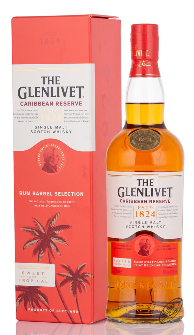 The Glenlivet Caribbean Reserve Whisky 40% vol. 0,70l The Glenlivet Caribbean Reserve Whisky 40% vol. 0,70l